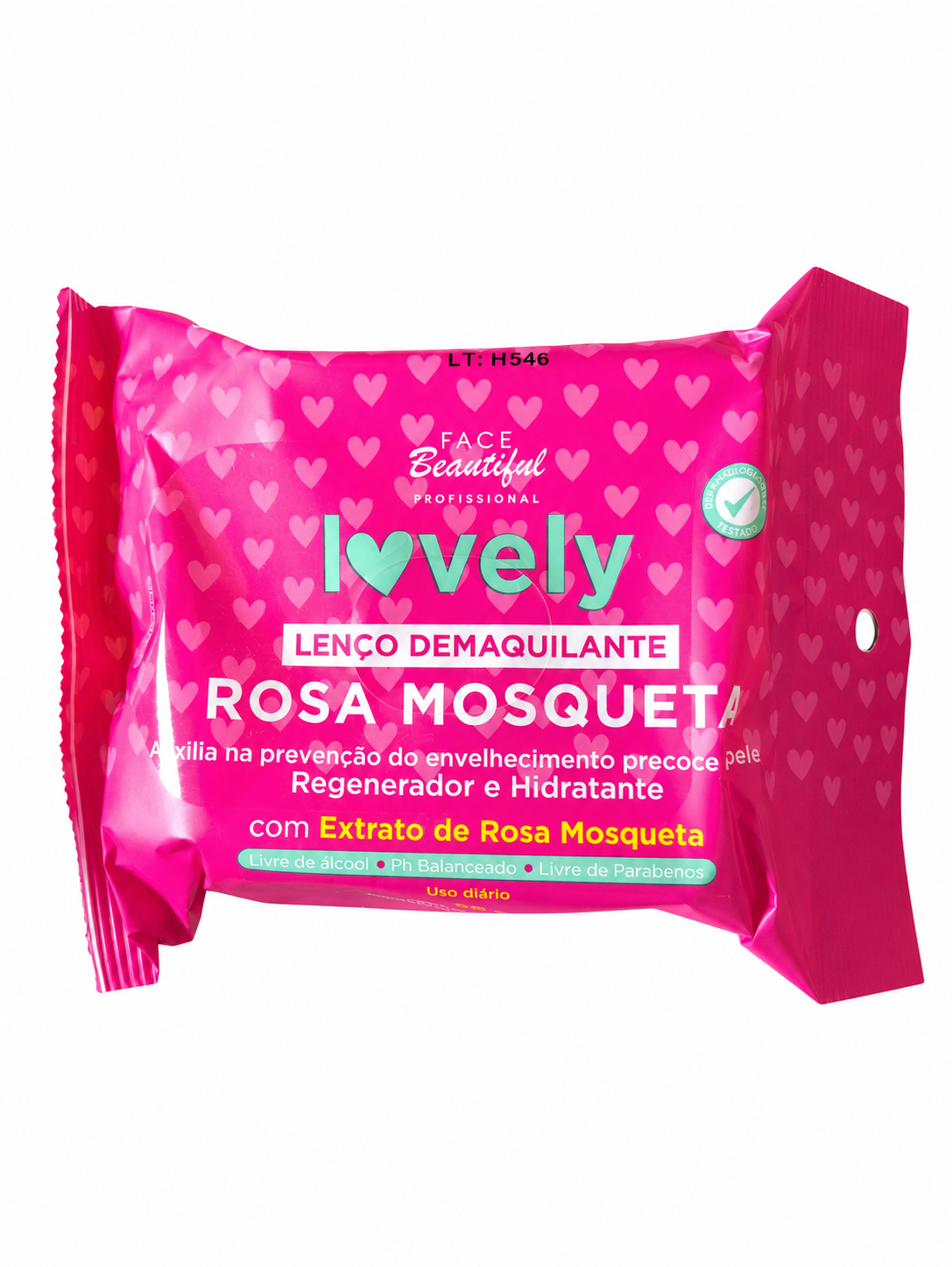 Lovely - Lenço Demaquilante Rosa Mosqueta