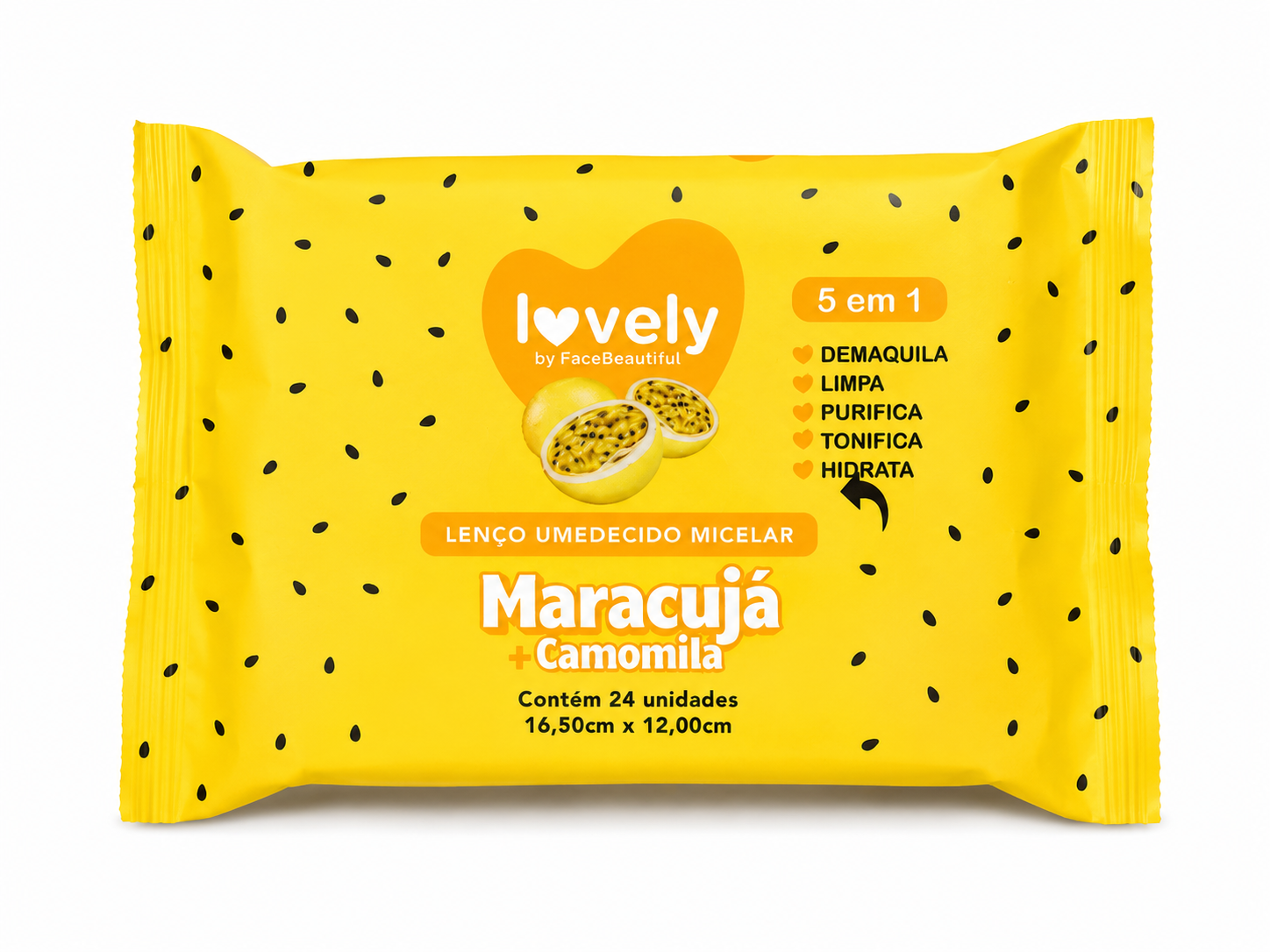 Lovely - Lenço Umidecido Micelar Maracujá/Camomila