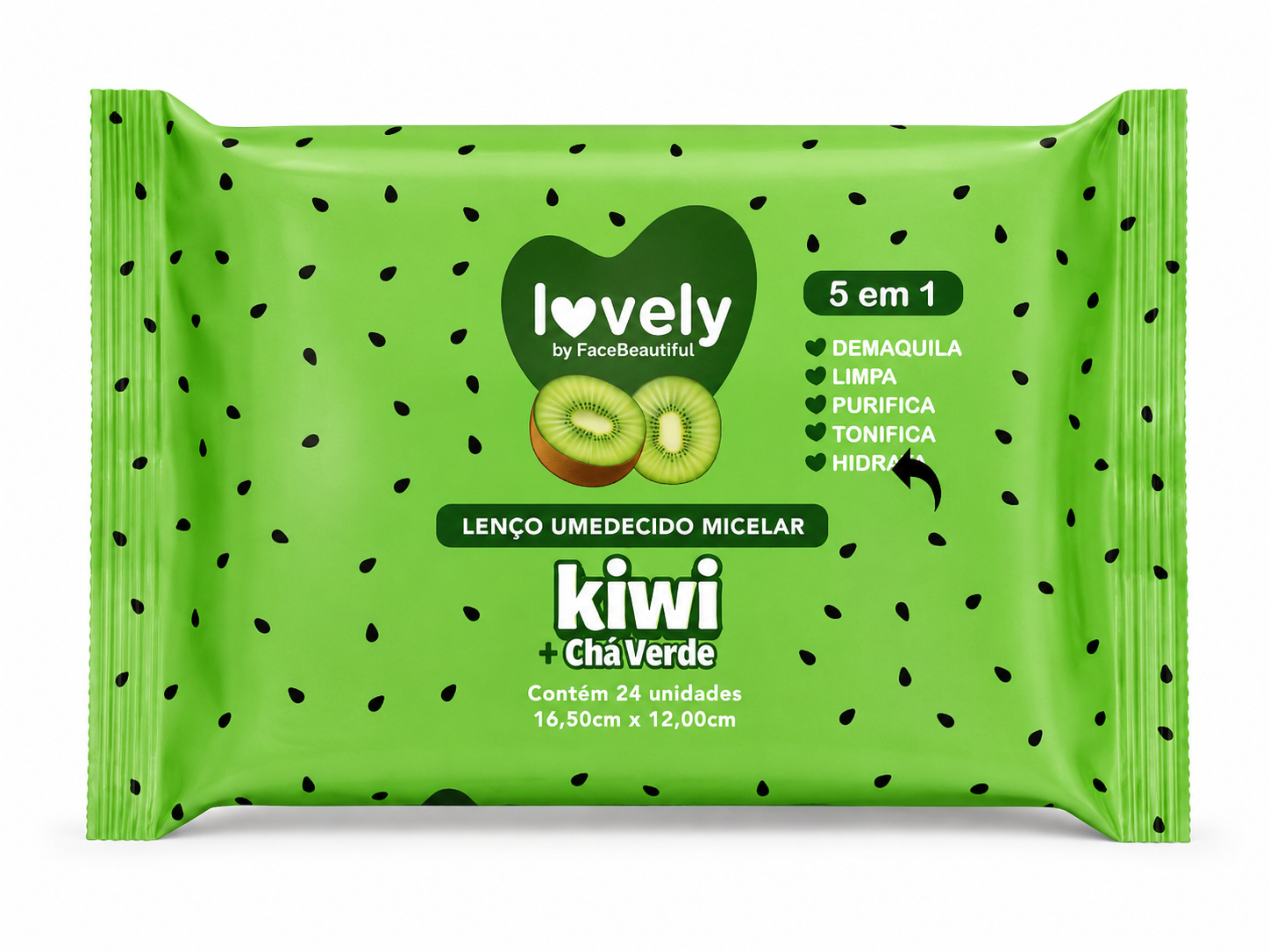 Lovely - Lenço Umidecido Micelar Kiwi