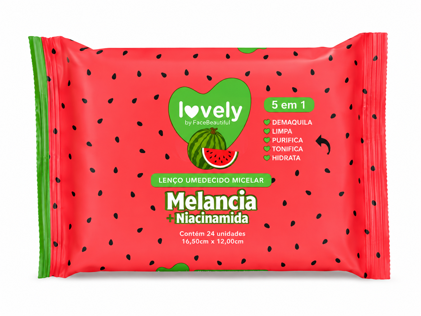 Lovely - Lenço Umidecido Micelar Melancia